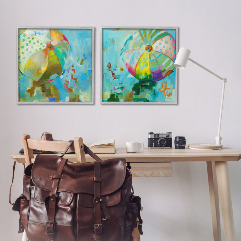 «Abstract Beach Balls Single Photo Frame» par Liz Jardine, 2 pièces sur toile, H 24 po x l 24 po