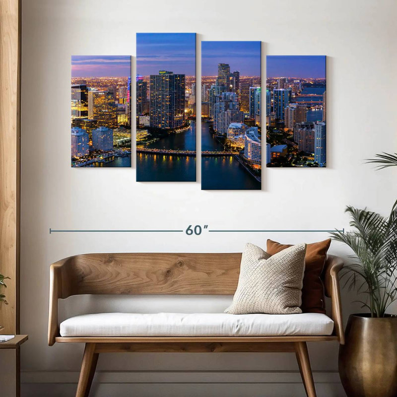 Miami twilight mood Sireci, H 32 po x l 52 po