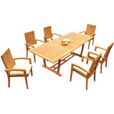 Werner Outdoor 7 - Piece Teak Dining Set