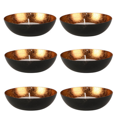 6 Piece Metal Tabletop Tealight Holder Set