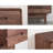 Solid wood eight bucket cabinet simple storage cab 70.87 " W Hickory Solid Wood Sideboard