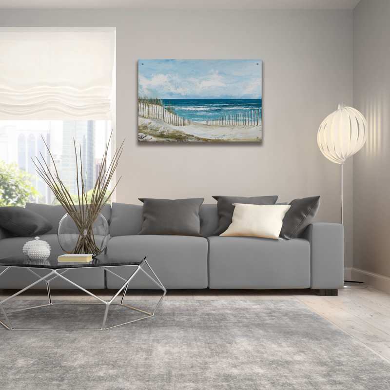 Art mural en verre épique «Tranquil Sea No. 1» par Max Maxx, 36 po x 24 po, H 24 po x l 36 po
