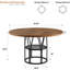 Table de salle à manger avec rangement 47 po pour 4-6, table de cuisine à cadre en métal pour la maison et le bureau-506608935