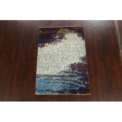 One-of-a-Kind 4'1" X 6'1" New Age Area Rug in