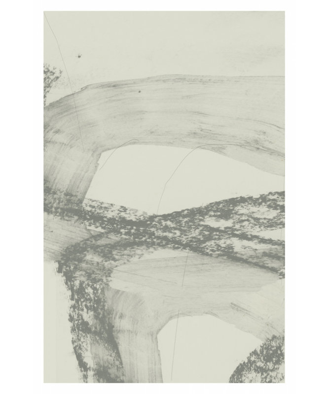 Flowing Grey Abstract by Cartissi — Abstract Wall Art, 40 × 60, Framed Print, Tan