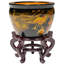 16" Gold Lacquer Fishbowl - Cranes-1496939604