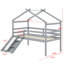 Lit mezzanine ludique avec glissade et échelle-448370904