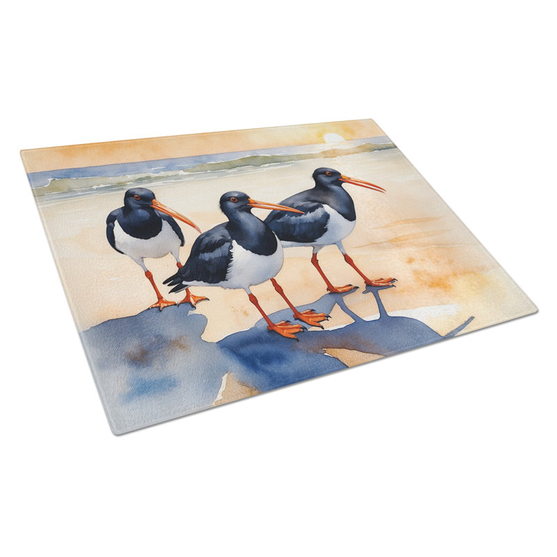Planche à découper en verre Oystercatchers