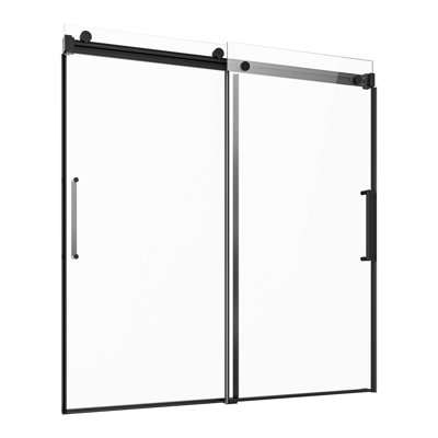 Frameless Sliding Bathtub Door 56-60 in.W x 60 in.H Frameless Shower Glass Door