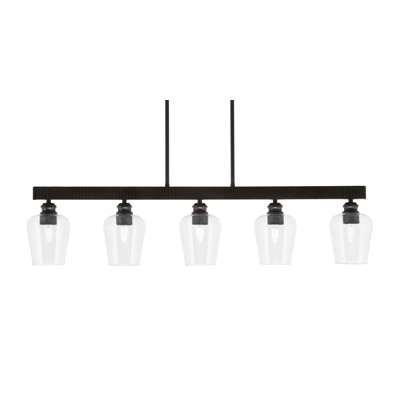 Edge 5 Light Bar Shown With 5" Clear Bubble Glass