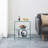 2 Layer Tempered Glass Side Table, Clear Glass Sofa Table