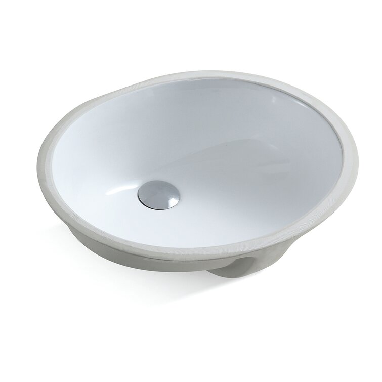 Elavo 20-1/2 in. Oval Porcelain Ceramic Drop-In Top Mount Bathroom Sink in  White with Overflow Drain