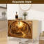 Buffet Buffet avec rangement en bois sculpté Bear Mother Cub Forest River Sunset Forest River Landscape avec 2 portes pour le salon et la cuisine