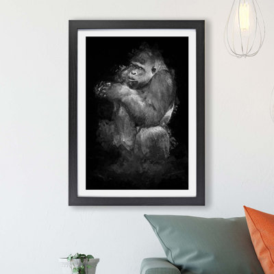 Lowland Gorilla In Abstract - Single Picture Frame Painting