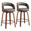 Tabouret de comptoir pivotant confortable avec pieds en bois massif durable-120683910