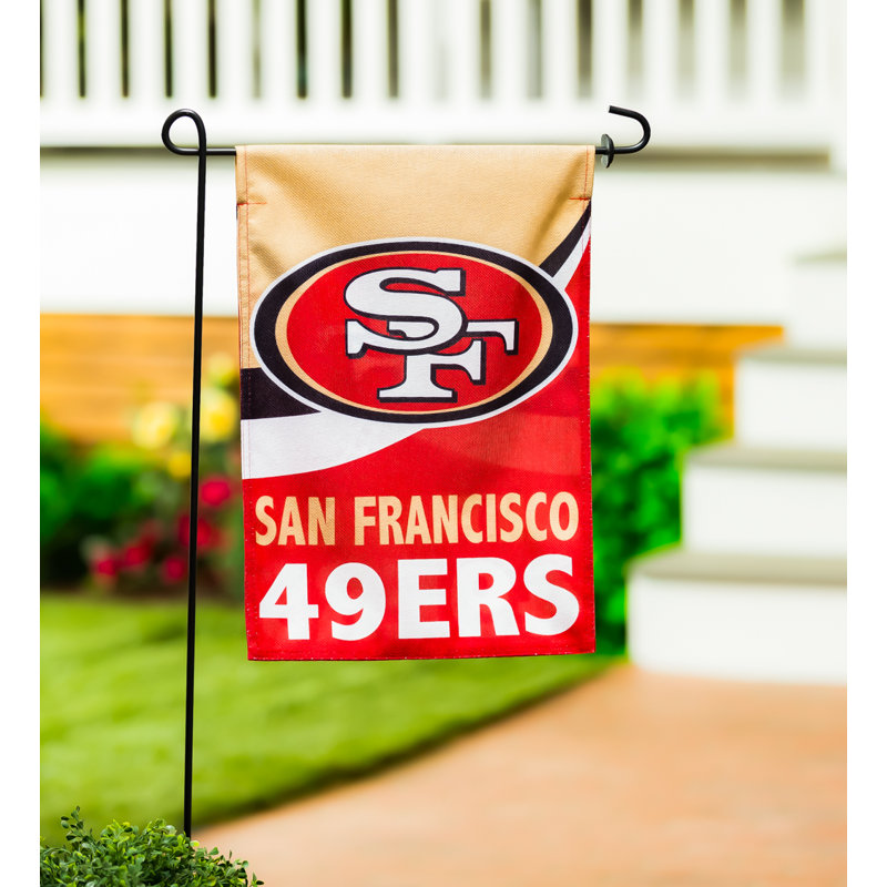 Drapeau de jardin à 2 côtés en polyester 18 x 13 po San Francisco