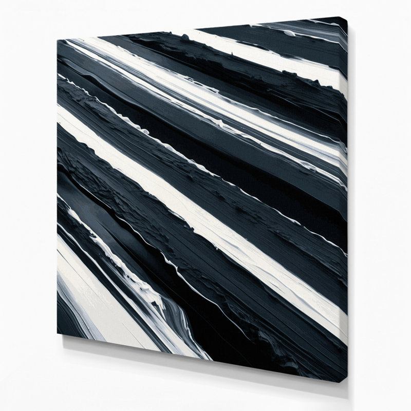 Art mural horizontal sur toile rayée horizontale, H 12 po x l 12 po
