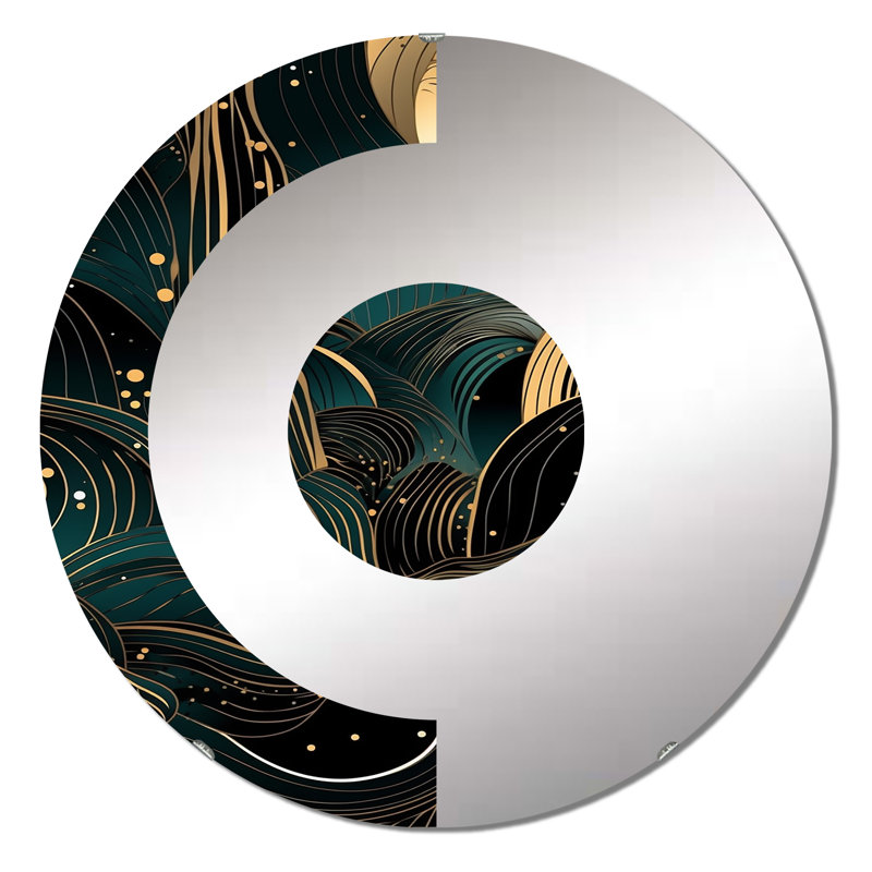 Dormer - Miroir mural demi-cercle, 23,6 po x 23,6 po
