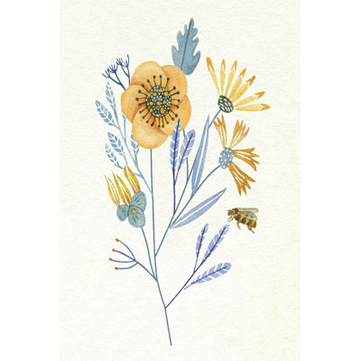 Honey Bees IV by Melissa Wang - Wrapped Canvas Print