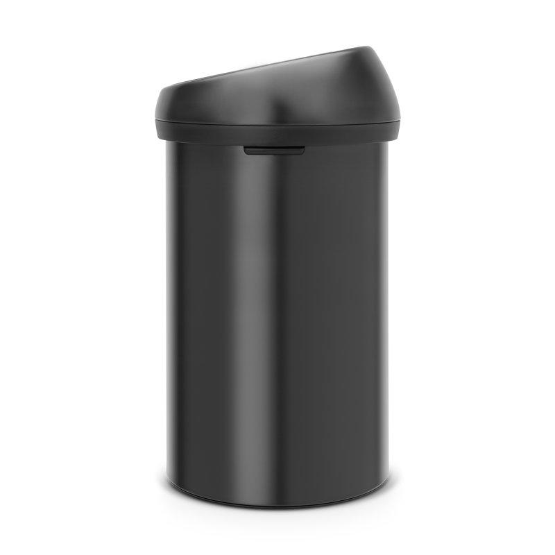 Brabantia 60 Litre Touch Bin, Matt Black / Matt Black