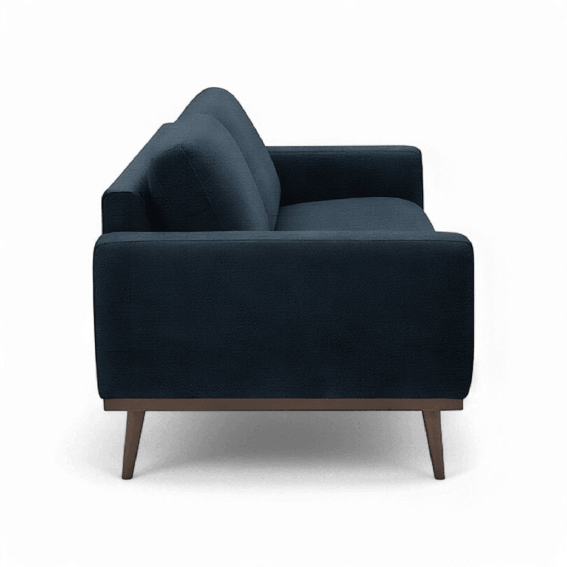 Canapé 3 places Aiden bleu foncé gris, Bleu gris