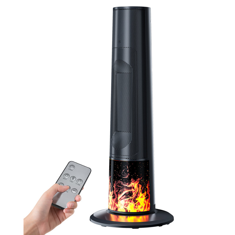 Electric Space Heater, 1500W PTC Ceramic Heaters Indoor with Remote, 70° Oscillation, 1-12H Timer, Portable Heaters with Thermostat, Fast and Safe Tower Heater for Office, Bedroom, Large Room