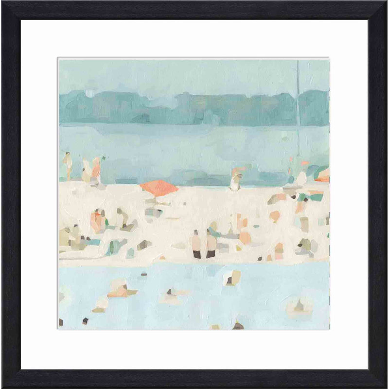 Sea Glass Sandbar II by Emma Scarvey, Black, 12"H x 12"W