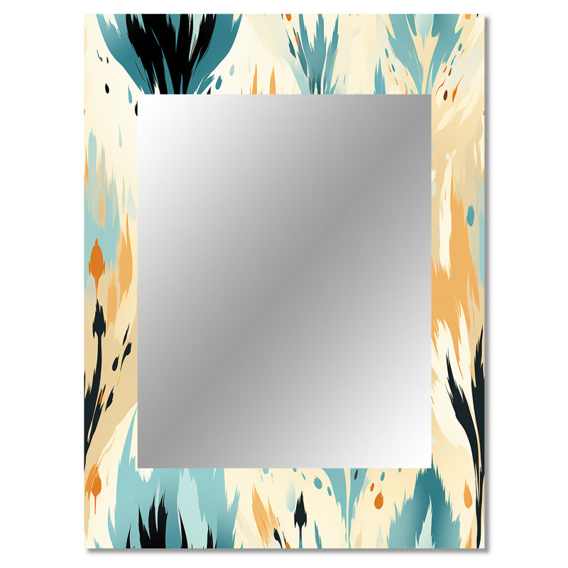 Ikat naturel jaune et bleu Benildas Serenity, 40 po x 30 po