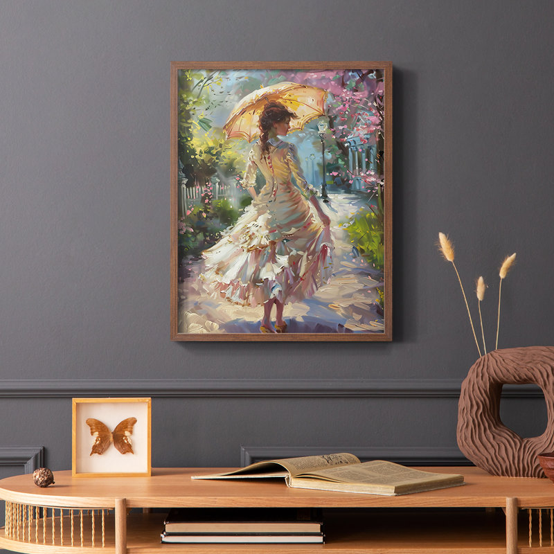 WOMEN-Lxxiv - reproduction d'art encadrée - prêt à accrocher, Noyer, H 20 po x l 16 po