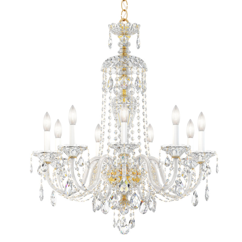 7 - Light Chandelier, Silver / Spectra Crystal Clear
