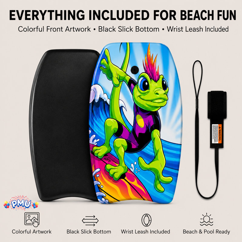 PMU 33 Inch Geko Printed Bodyboard