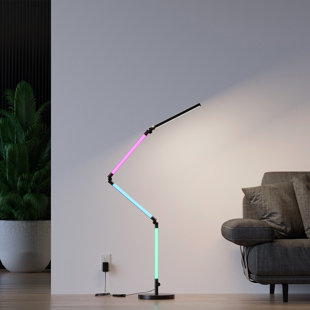 Lampe sur pied pliable de 66 po à DEL avec contrôle intelligent