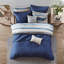 8 Piece Printed Seersucker Comforter And Quilt Set Collection Blue Full/Queen-117508633