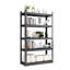 Étagère de garage à 63 niveaux H 63 po, 2 000 lb, tablettes réglables en métal pour le garage, la cuisine, la chambre à coucher, le lieu de travail noir,