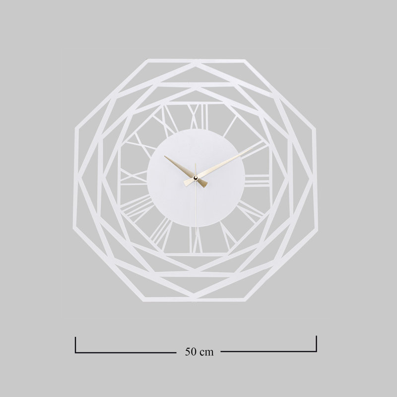 Amarmula Metal Wall Clock, White