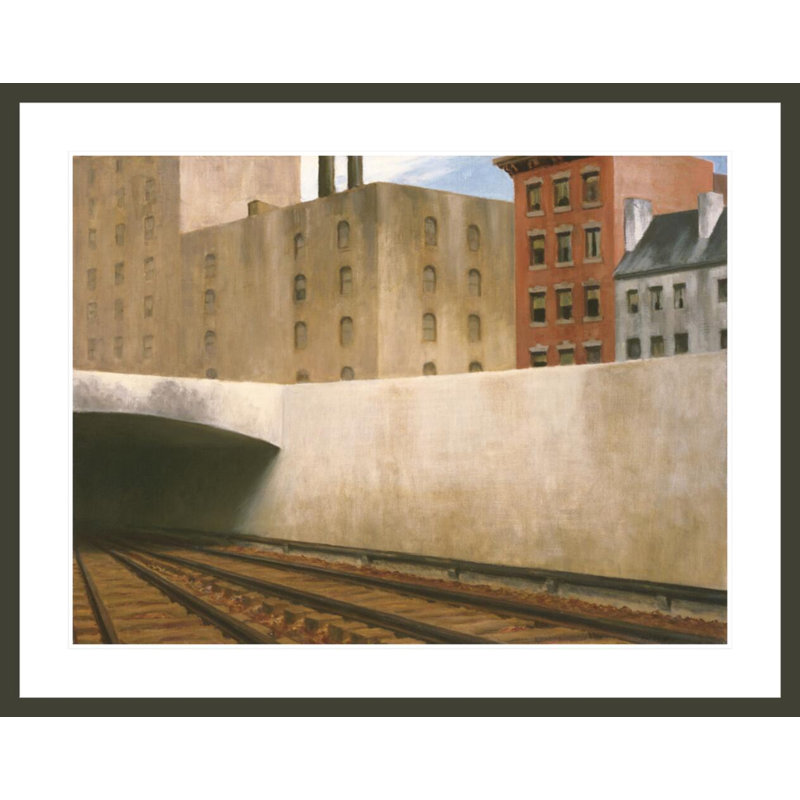 «Approche de la ville» par Edward Hopper, impression giclée sur cadre, 32.87" H x 41.5" W