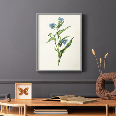 Fleurs des saisons, reproduction encadrée V - bois massif