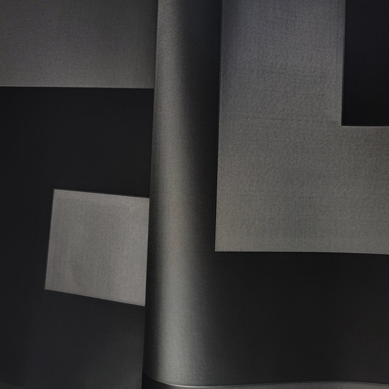 Versace Greek Key Silver Gray Vinyl Wallpaper, Black/Satin, 33' L x 27" W