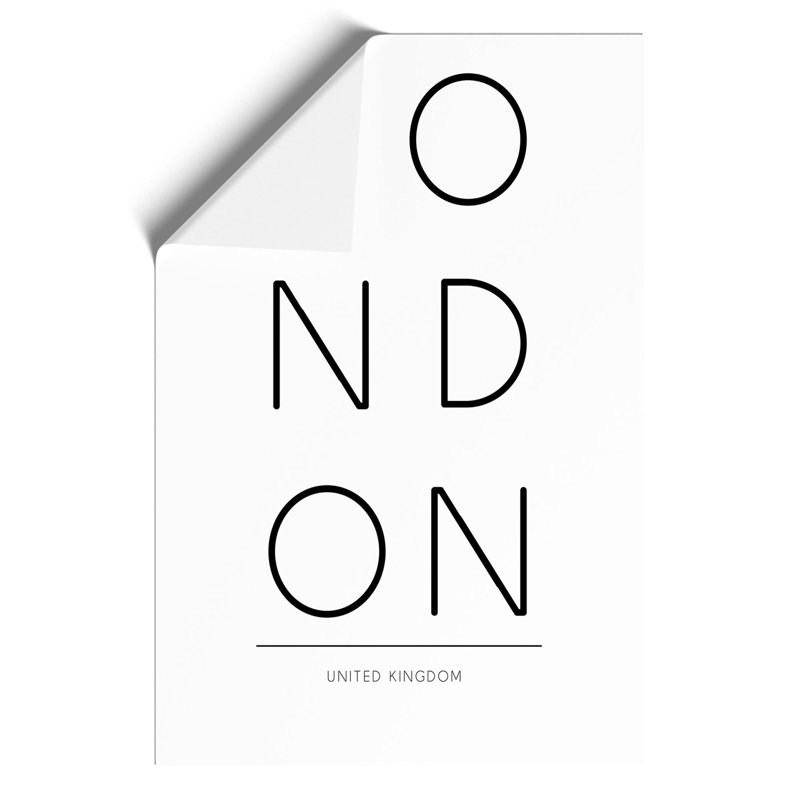 London United Kingdom - Frameless Print, 84cm H x 59cm W x 0.1cm D