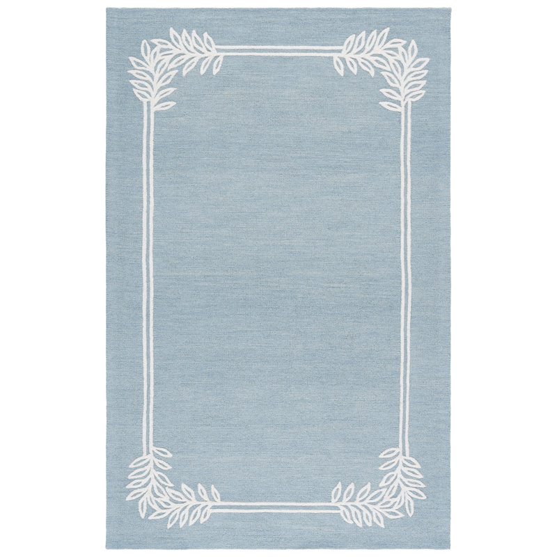 Martha Stewart Hand Tufted Wool; Cotton Solid Color Indoor / Outdoor Rug, Rectangle 4' x 6'