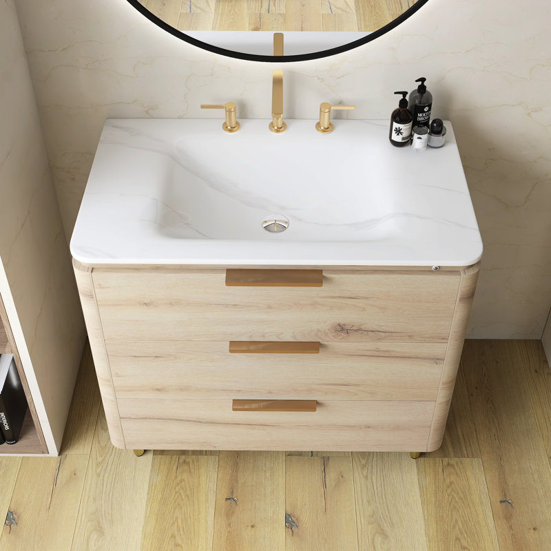 Meuble-lavabo 36 po avec lavabo, 35.83", Naturel