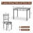 Rectangular Kitchen Dining Table Set With 4 Chairs-1833279621