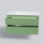 Meuble-lavabo mural moderne avec lavabo | Collection Carlota Pistachio Matte | Panneau de fibres à densité moyenne ignifuge non toxique 40 po - Collection Diamant 40 po