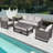 Nazime Wicker 5 - Person Patio Conversation Set with Cushions-123686993-87655116