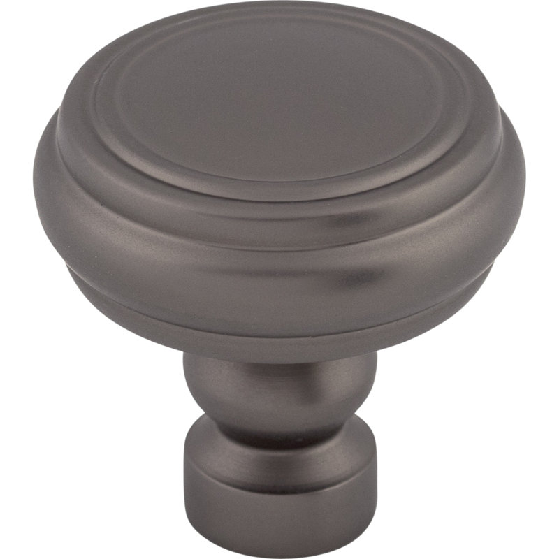 Brixton Rimmed 1 1/4" Diameter Round Knob, Ash Gray