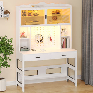 Serene Study Table with Shelf - Living Solution Pte Ltd