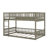 Space-Saving Queen Over Queen Bunk Bed With Ladder & Guardrails-1127610136