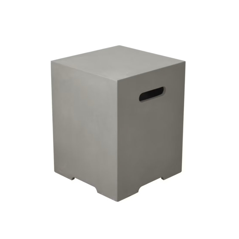  16" Square Propane Tank Cover, Light Gray