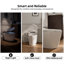 Toilette intelligente bidet Los Flexi E5D, 4 modes de bidet, chasse d'eau automatique et chasse au pied, chasse d'eau à la batterie, lavage instantané à l'eau chaude, siège chauffant, séchoir à air chaud, veilleuse, panneau latéral et télécommande, 1,28 GPF , Bol allongé, 12 po brut-126171278