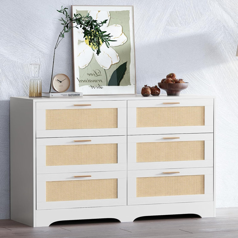 Nakeesha 6 - Drawer Dresser, White